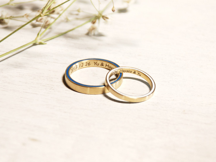 Line wedding ring