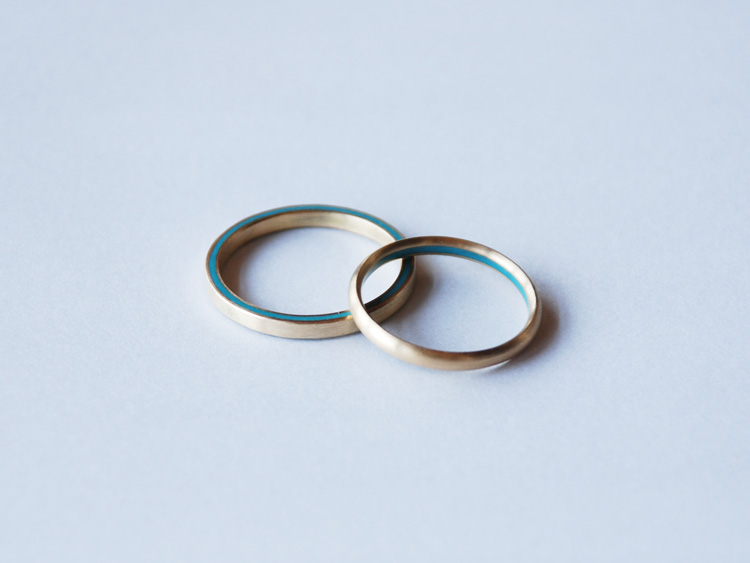 Line wedding ring